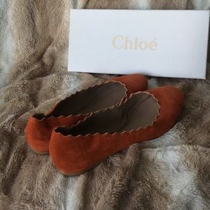 Chloe Lauren Scalloped Ballerina Flats